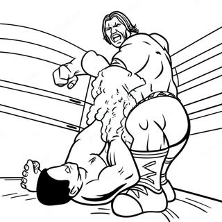 صفحه رنگ‌آمیزی رویاروی شدید کشتی‌گیران Wwe صفحات رنگ‌آمیزی