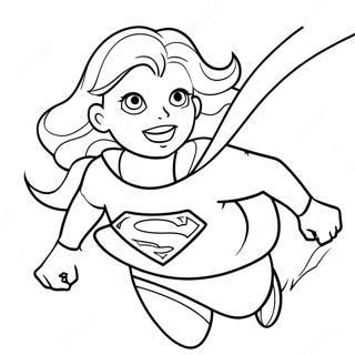 سوپرگرل صفحات رنگ‌آمیزی