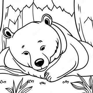 خرس گریزلی صفحات رنگ‌آمیزی