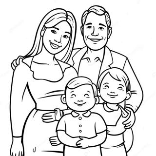 صفحه رنگ‌آمیزی خانواده شاد در کنار هم صفحات رنگ‌آمیزی