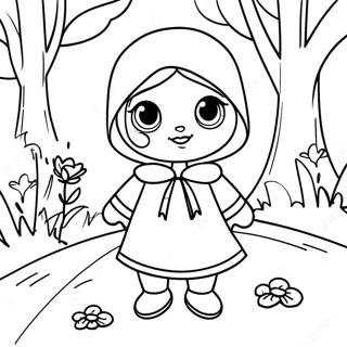 صفحه رنگ‌آمیزی کلاه قرمزی صفحات رنگ‌آمیزی