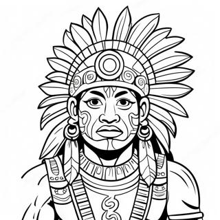 صفحه رنگ‌آمیزی جنگجوی رنگارنگ مایا صفحات رنگ‌آمیزی