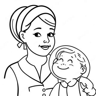 صفحه رنگ آمیزی پرستار دلسوز صفحات رنگ‌آمیزی