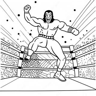 صفحه رنگ‌آمیزی وصل کردن نقاط کشتی‌گیر Wwe که روی حریف می‌پرد صفحات رنگ‌آمیزی