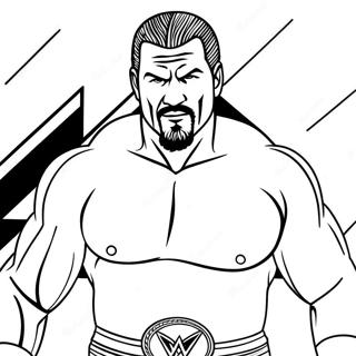 صفحه رنگ‌آمیزی با خط کشی Wwe صفحات رنگ‌آمیزی