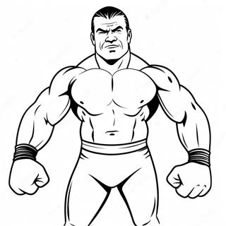 صفحه رنگ‌آمیزی با خط کشی کشتی‌گیر پویای Wwe صفحات رنگ‌آمیزی