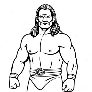 صفحه رنگ‌آمیزی با خط کشی کشتی‌گیر پویای Wwe صفحات رنگ‌آمیزی