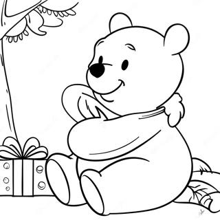 صفحه رنگ‌آمیزی کریسمس وینی د پو صفحات رنگ‌آمیزی